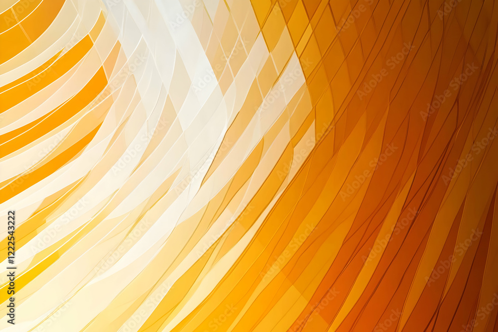 Poster abstract orange and white intertwined lines form a dynamic visual background