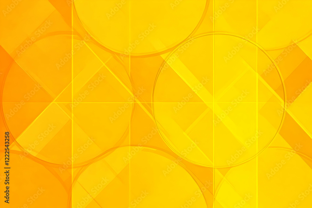 Aufkleber abstract yellow background creates a dynamic visual with intersecting circles and lines smoothly