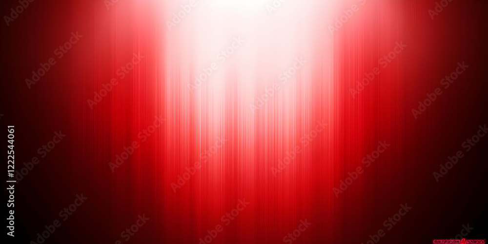 Poster abstract red background with vertical light beams shining brightly and dramatically