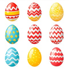 set of easter eggs