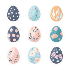 Fototapeta premium set of easter eggs