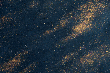 Fototapeta premium blue sky with a few stars and a few specks of gold. The sky is filled with stars and the gold specks are scattered throughout the sky