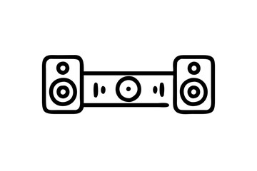 Silhouette vector illustration of a Perimeter Alarm System on a white background.