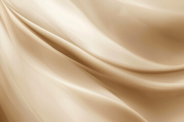 Fototapeta premium long, flowing piece of fabric with a light, creamy color. The fabric is draped in a way that creates a sense of movement and flow