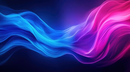 Fototapeta premium Vector aurora with dynamic waves of blue and purple, creating a sleek and elegant brand background.