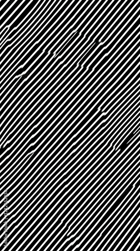 Poster abstract background with distorted diagonal black and white stripes creates a dynamic visual.