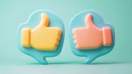 Obraz premium Engaging conversations through colorful speech bubbles digital art pastel environment modern viewpoint