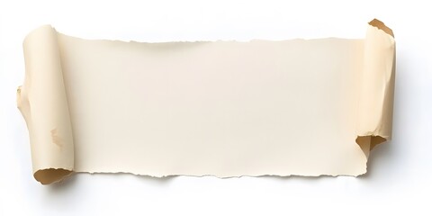 Cream Beige Rolled Parchment Paper Texture Background