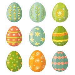 Fototapeta premium set of easter eggs