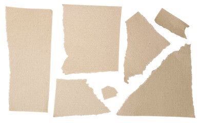 Brown Scrapbook Paper Scraps Set 