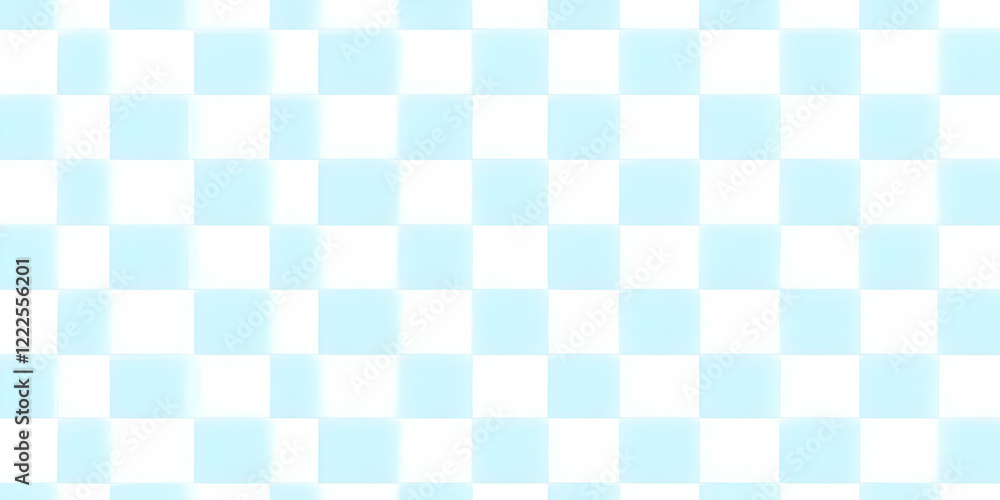 Poster Soft Blue and White Checkered Pattern Creates a Calming and Elegant Background Design