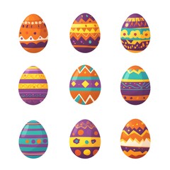 set of easter eggs