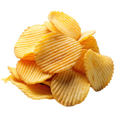 Crispy Golden Potato Chips Delicious Snack Food eat pile heap tasty fried salty stack     