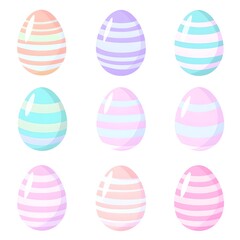 set of easter eggs