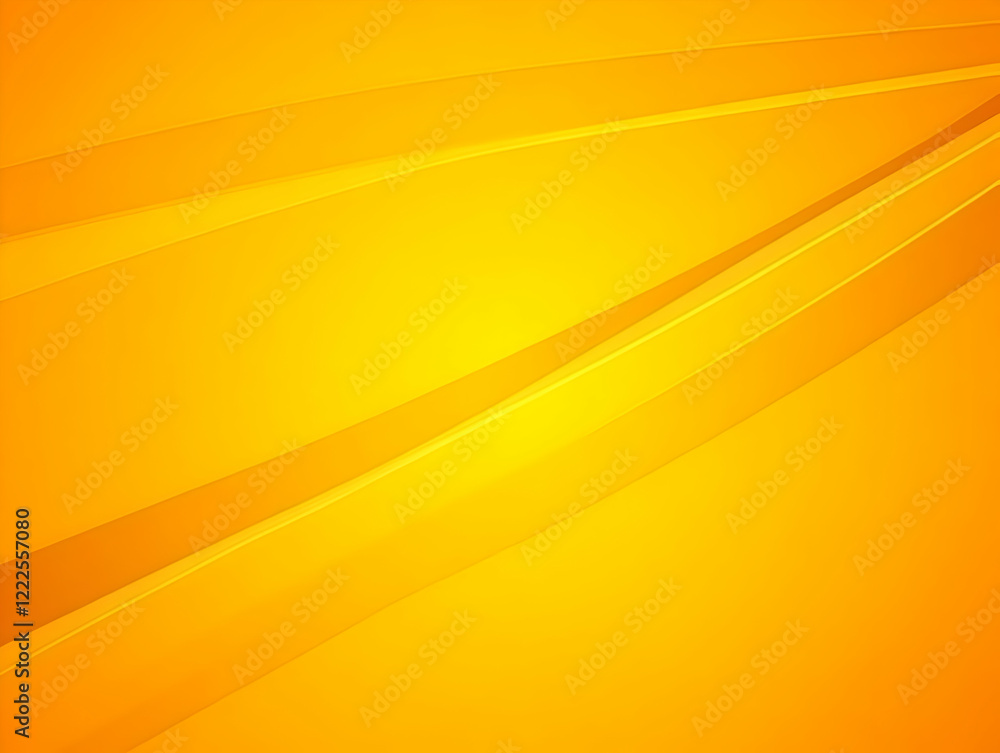 Poster Abstract Yellow Background with Smooth Diagonal Lines Creates Modern and Dynamic Design