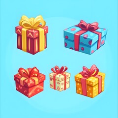 gift boxes vector illustration
