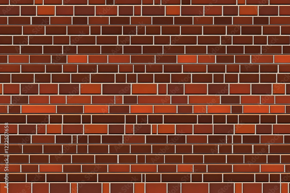 Poster red brick wall texture background forms a seamless repeating pattern with rustic charm.
