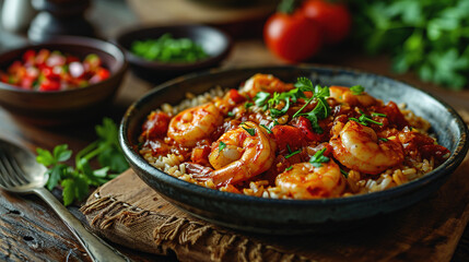 shrimp curry with rise 