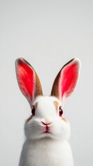 Fototapeta premium A rabbit looking forward 