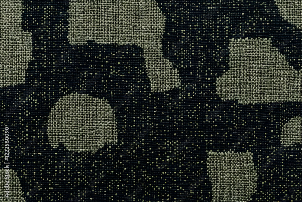 Aufkleber abstract woven textile texture displays intricate patterns in dark and light gray tones.