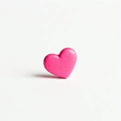 Obraz premium red heart on white background