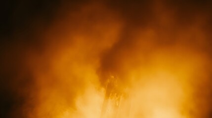 Obraz premium Abstract Orange and Brown Smoke Background, Fiery Haze Texture