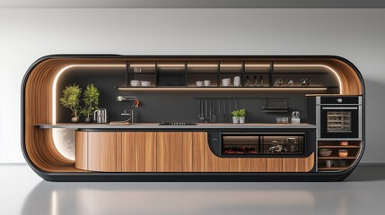 Obraz premium A sleek, timeless, styled kitchen counter.