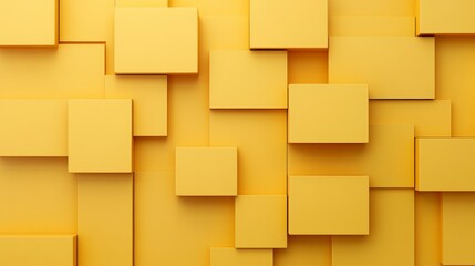 Abstract Yellow 3D Cubes Background Texture Design