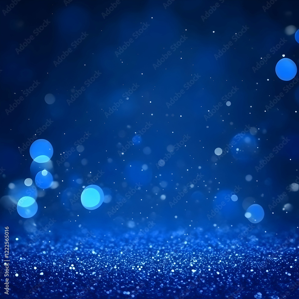 Aufkleber abstract blue glitter background creates a sparkling and festive atmosphere with elegant bokeh effec