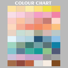 Colorful pastel color palette 