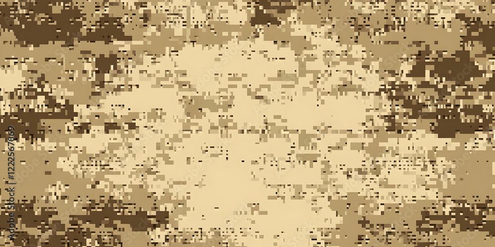 Poster abstract pixelated background creates a textured effect with brown tones, perfect for design project