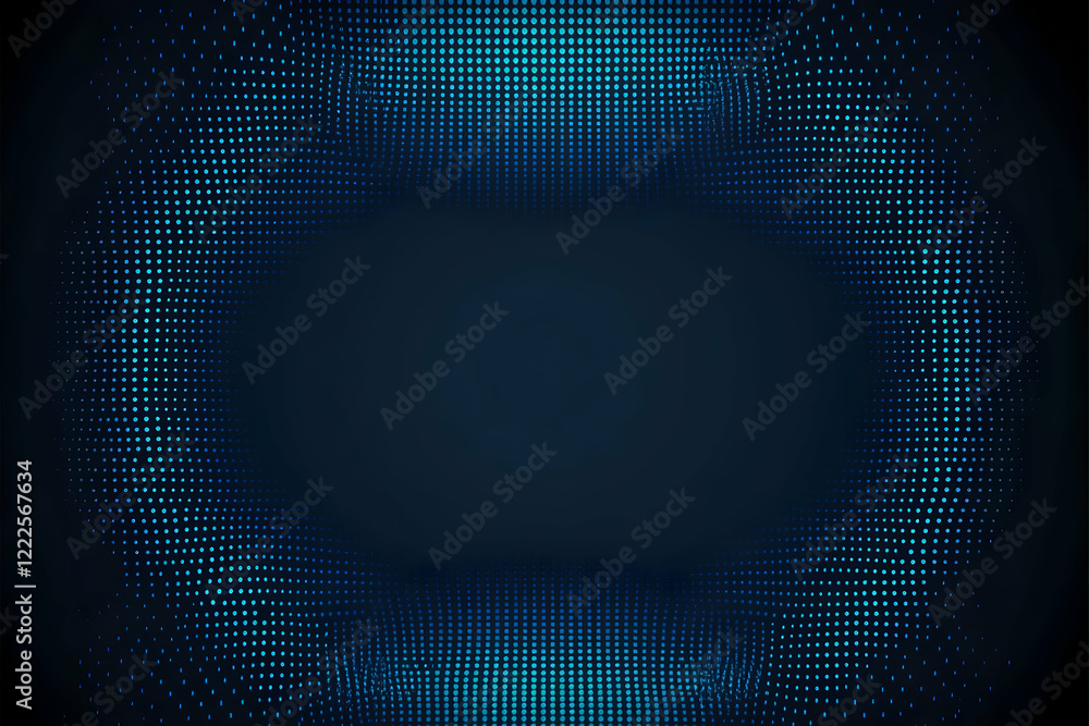 Poster abstract blue dotted background creates a dynamic and modern design with subtle curves