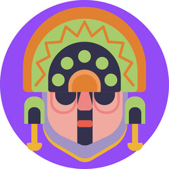 A vibrant representation of Peruvian culture, this mask showcases intricate designs inspired by traditional Andean festivals and rituals.