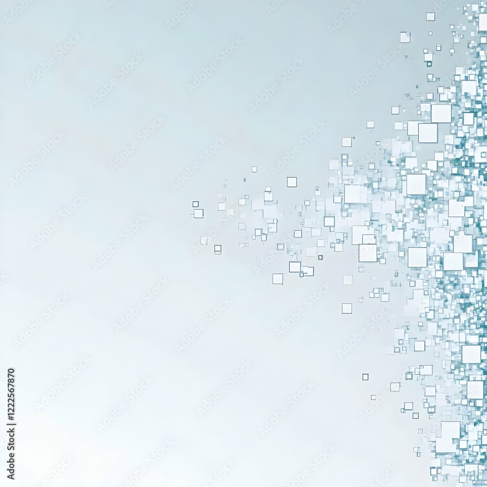 Aufkleber abstract background creates a soft, dreamlike effect with floating squares gently across the canvas