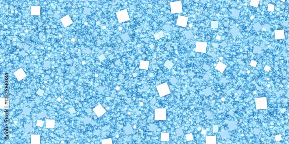 Aufkleber abstract blue background with falling white squares creates a dynamic and festive visual