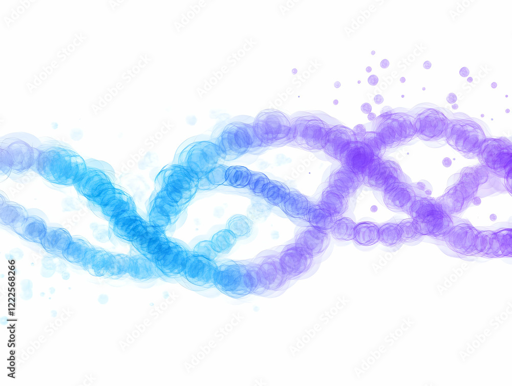 Poster abstract background with intertwined blue and purple circles creates a dynamic visual