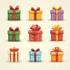 Fototapeta premium set of gift boxes