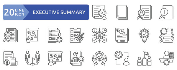 executive summary icon sheet