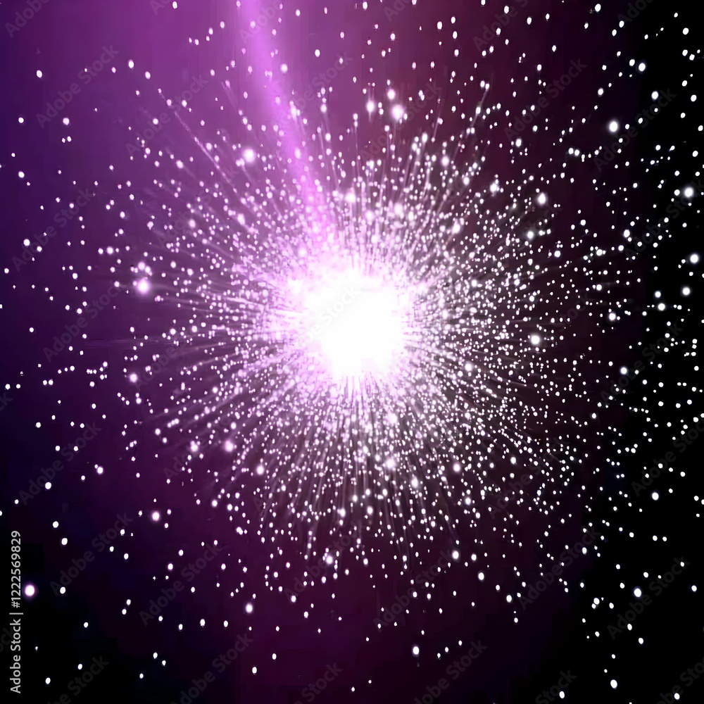 Poster abstract background with exploding light particles radiating outward beautifully