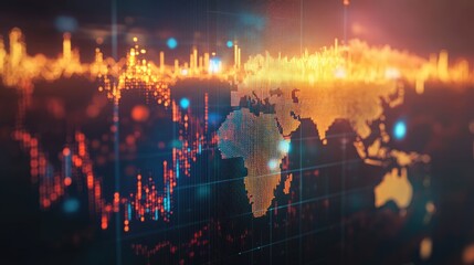 Global gold business investment market stock currency on growth finance economy money background with financial profit diagram or golden graph bank exchange and invest chart price foreign trade.