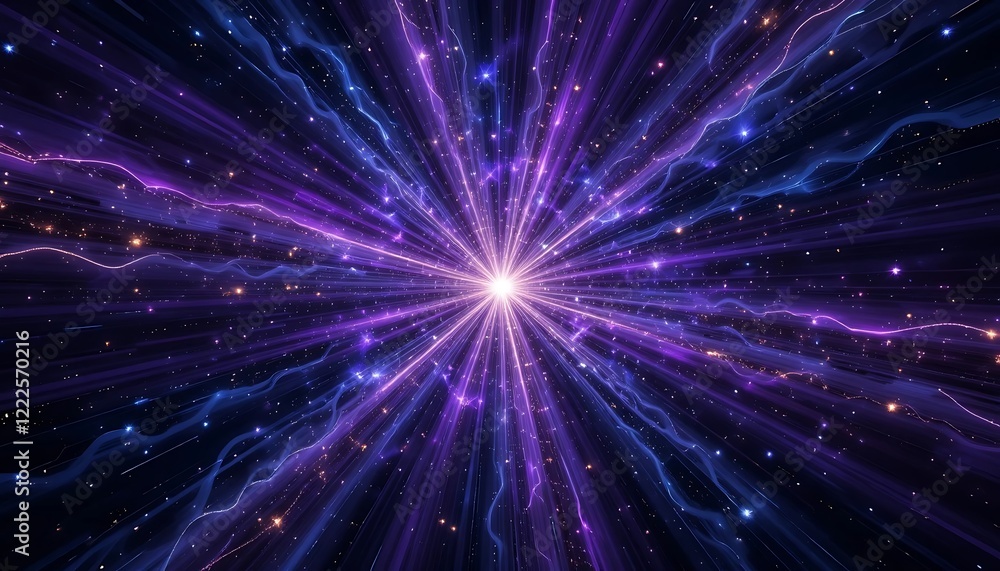 Poster cosmic radiance exploding from central starburst