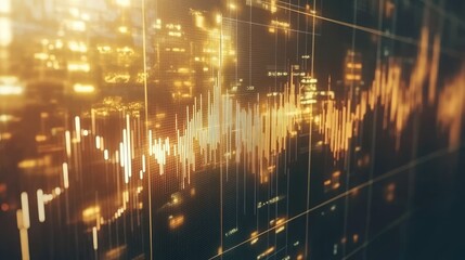 Obraz premium Global gold business investment market stock currency on growth finance economy money background with financial profit diagram or golden graph bank exchange and invest chart price foreign trade.