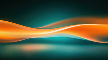 Fototapeta premium Vector aurora with smooth gradients of orange and teal, forming a stylish brand background.