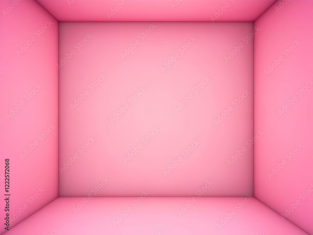 Aufkleber 3d render of an empty pink room creates a serene and minimalist space for presentations and displays