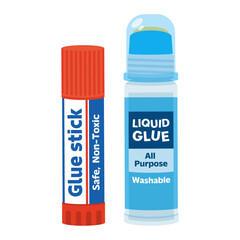 glue stick and liquid glue