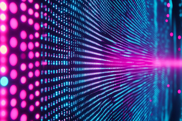 An abstract digital background featuring delicate lavender flowers intertwined with glowing blue and black connecting data points