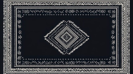 Obraz premium A minimalist vector illustration of a Turkish-inspired carpet