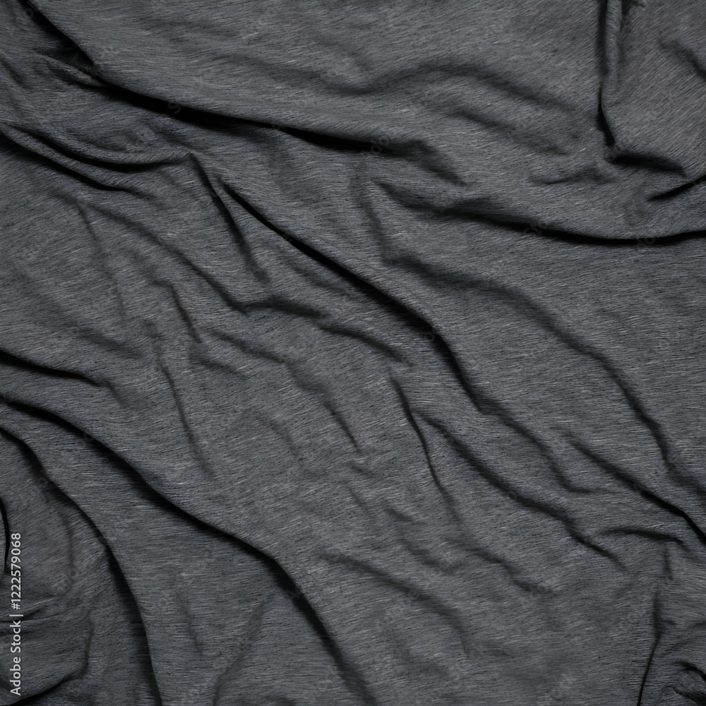 Poster gray fabric texture background drapes softly and elegantly with subtle wrinkles and folds