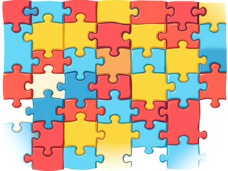 Naklejka premium color puzzle background