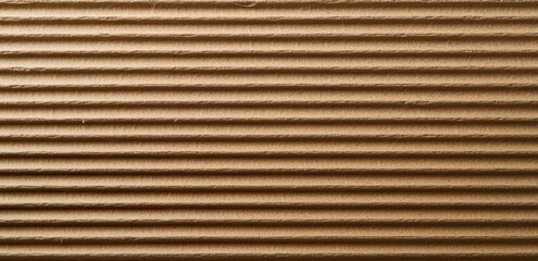 Obraz premium Corrugated Cardboard Texture: A close-up shot revealing the intricate pattern of corrugated cardboard, showcasing its rippled surface and subtle color variations. 